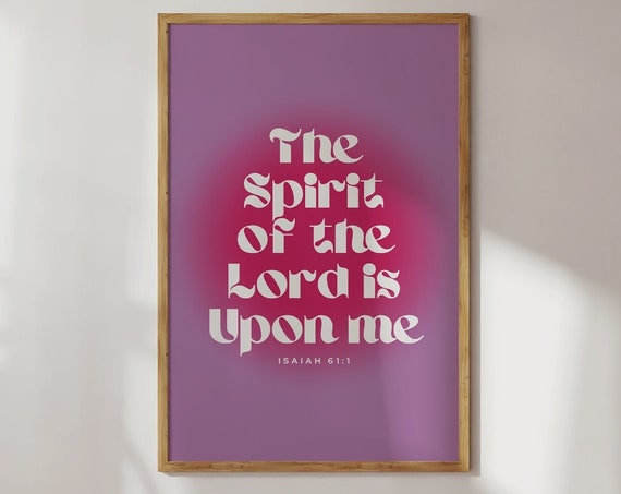 Isaiah 61 Print Jesus Aura Poster Bible Verse Wall Art Modern Christian Art Wall Art