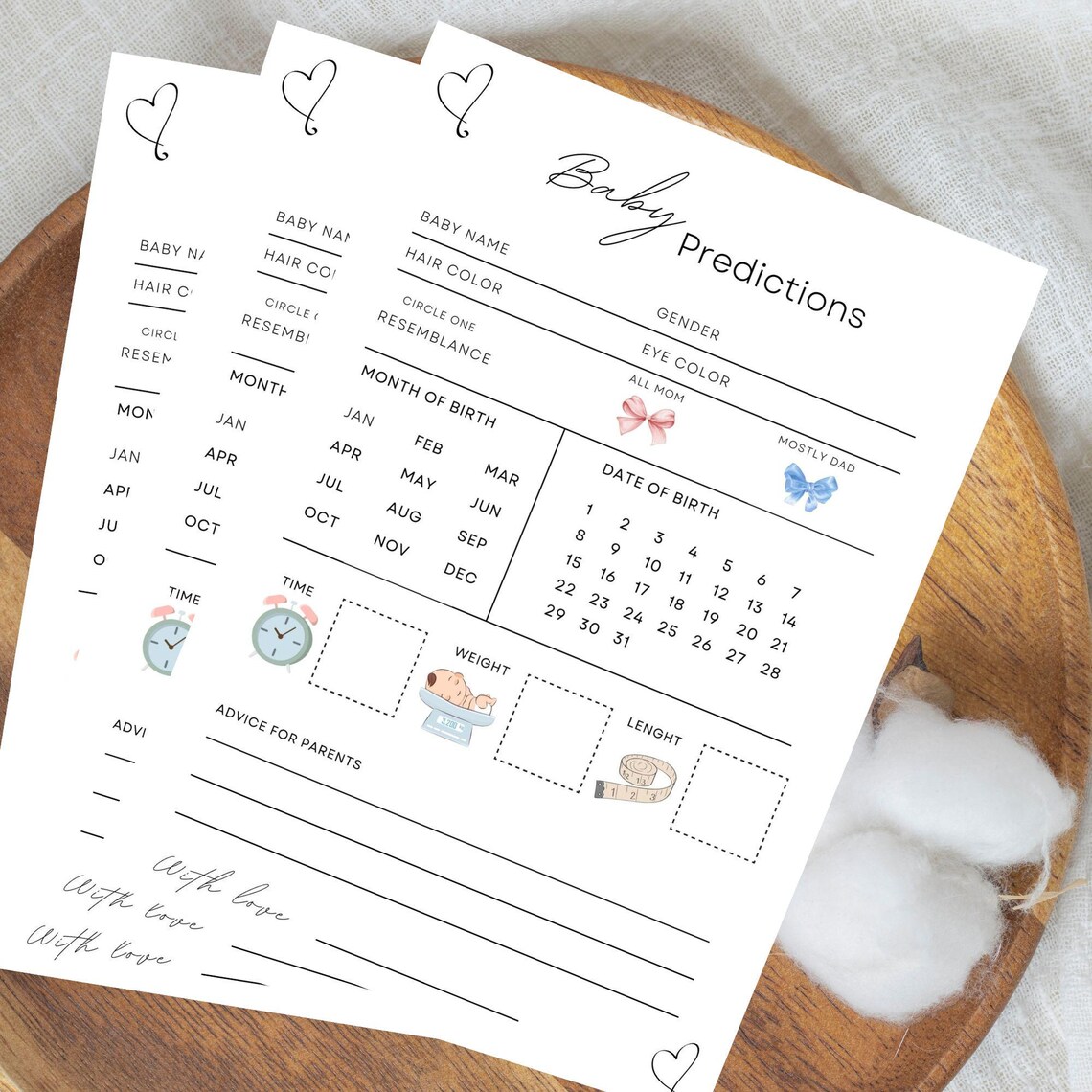 Baby Predictions And Advice Cards For Parents - Image 3