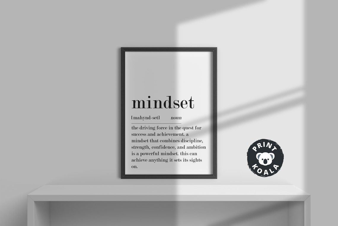 Mindset Definition Dictionary Style Inspirational Motivation Poster - Image 2