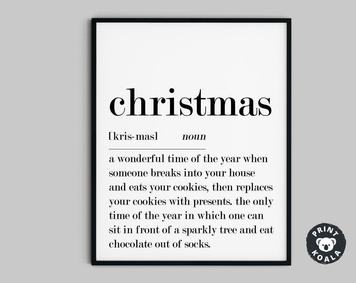 Christmas Funny Definition Dictionary Style Holiday Humor Poster - Image 5