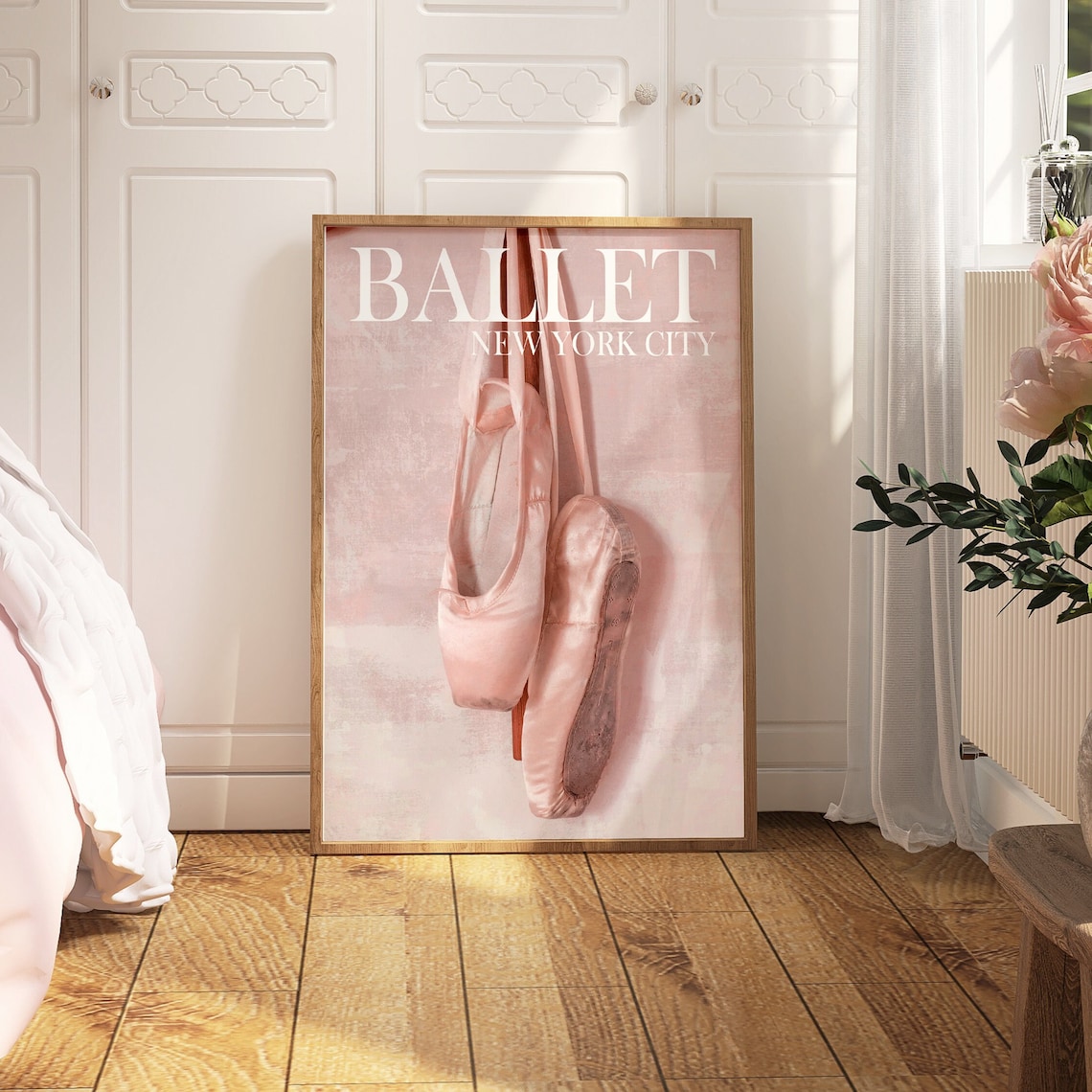 Retro Ballerina Poster Print, Vintage Dance Wall Art