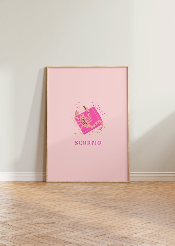 Scorpio Zodiac Astrology Poster, Dorm Gift Decor