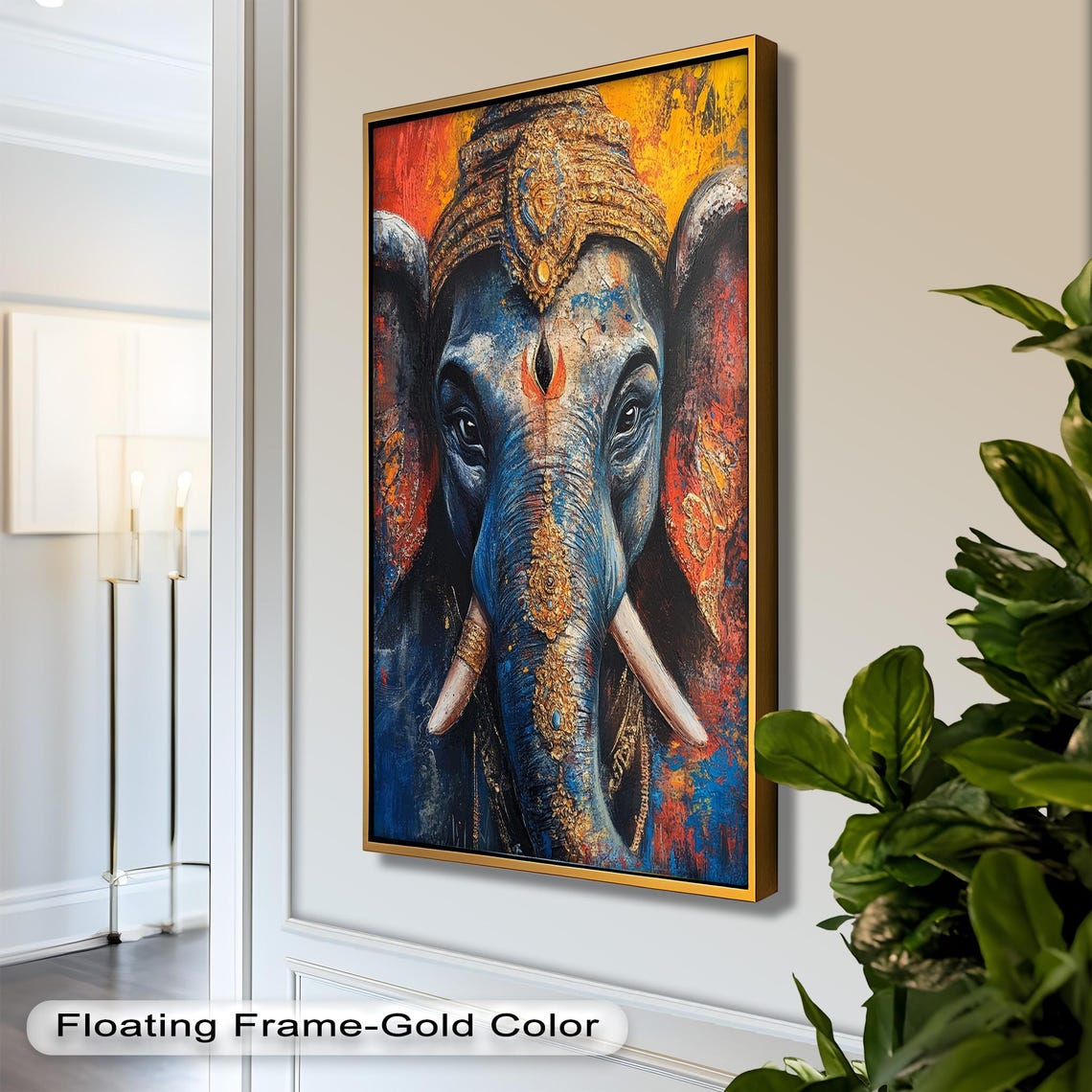 Ganesh Elephant, Hindu Decor Spiritual Accent - Image 3