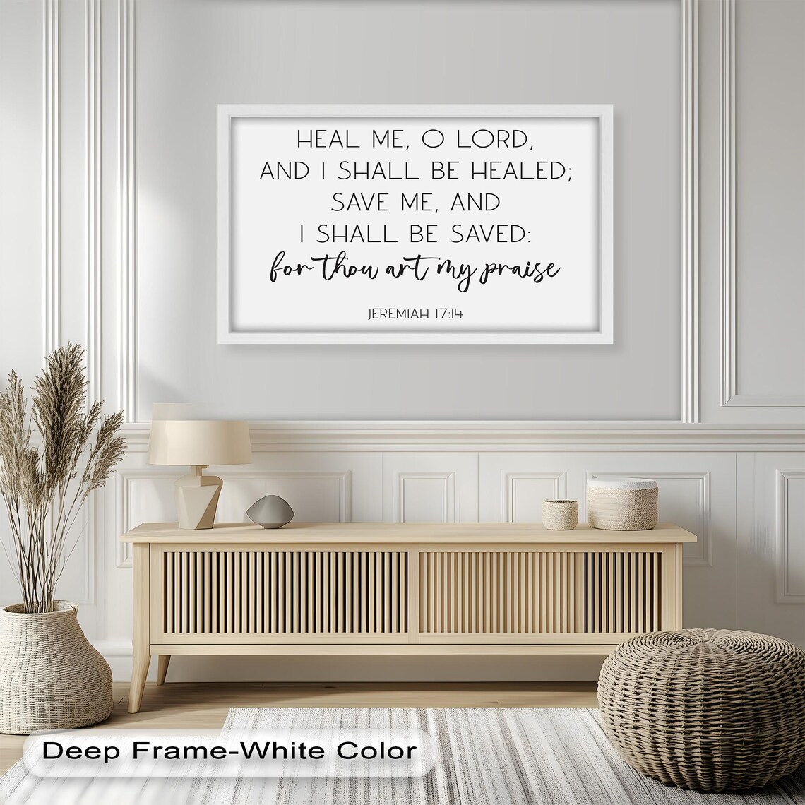 Jeremiah 17:14 Bible Verse, Healing Scripture Sign - Image 3