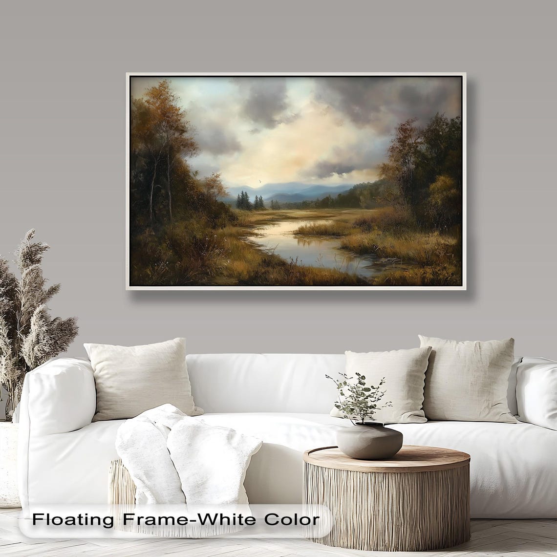 Golden Hour Landscape, Rustic Nature Art Print - Image 2