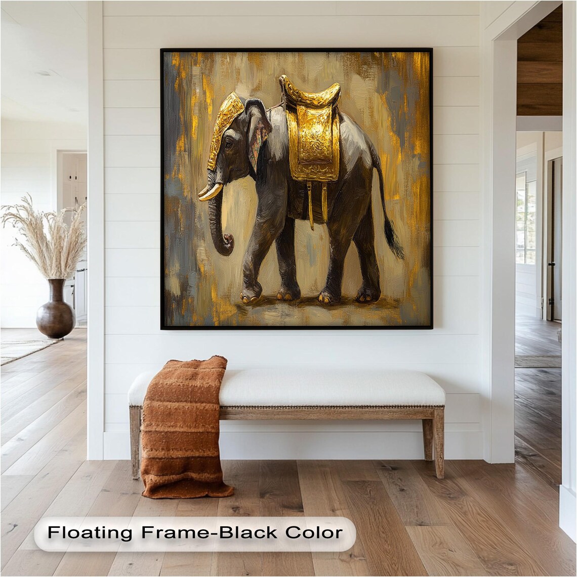 Golden Elephant, Royal Animal Decor With Eastern Charm - Image 2