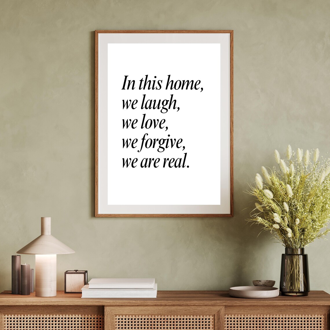 In This Home We Laugh We Love We Forgive Family Quote Poster - Image 3