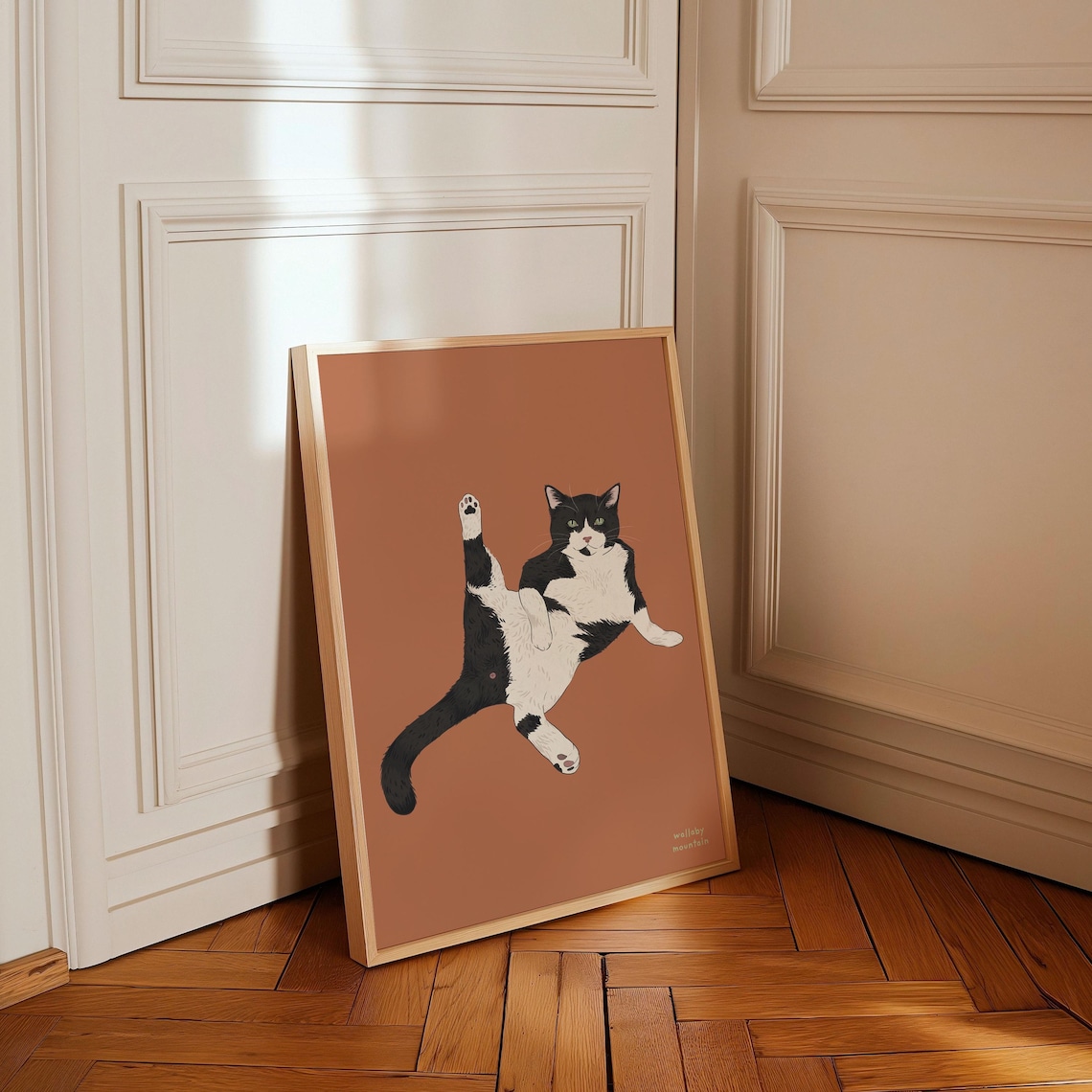 Funny Cat Illustration, Yoga Cat Art Print - Image 2