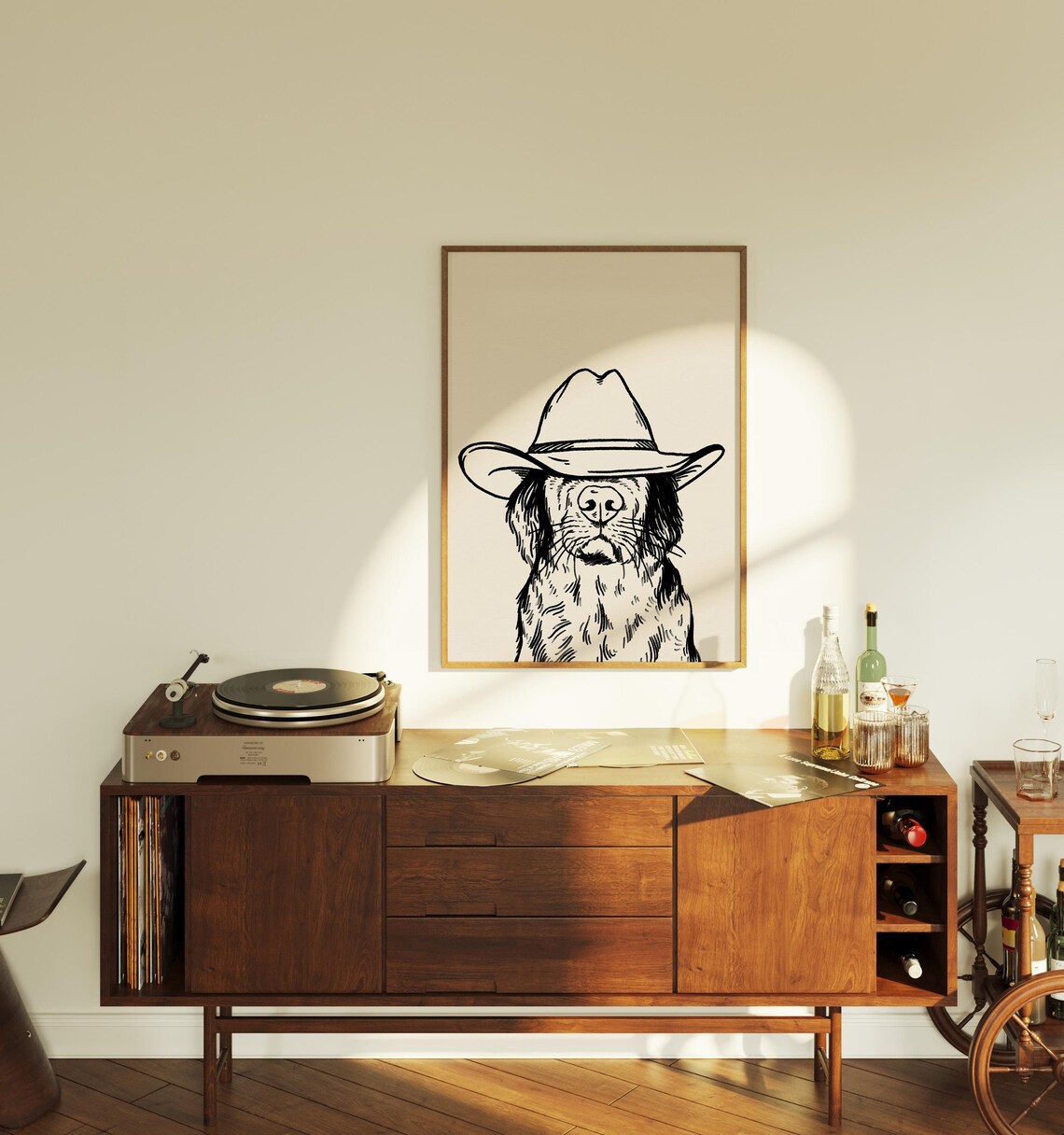 Cowboy Dog Modern Travel Poster - Image 3