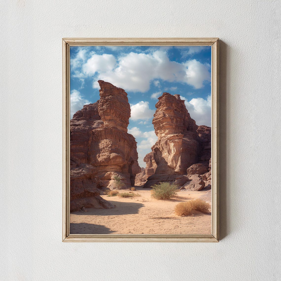 Red Rock Desert Canyon Formations Golden Sunlight Scenic Poster