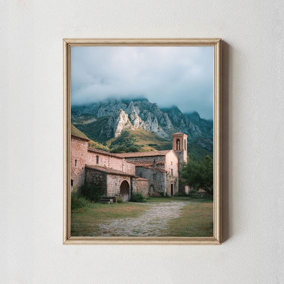 European Village Wall Art Print Stone Architecture Landscape Photography