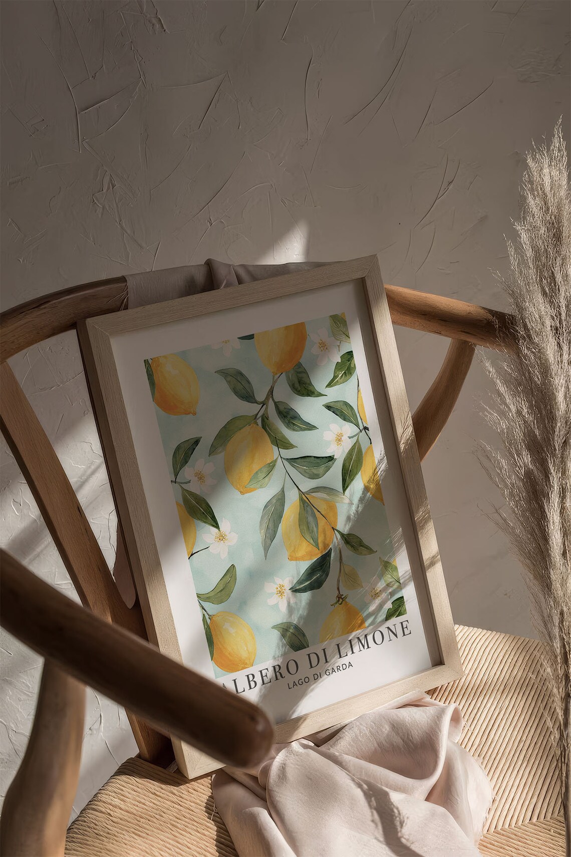 Lemon Tree Mediterranean Vintage Art Print - Image 2