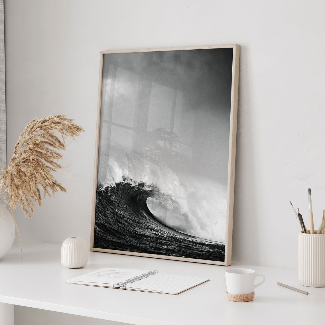 Stormy Sea Waves, Vintage Nature Photography Art Print - Image 2
