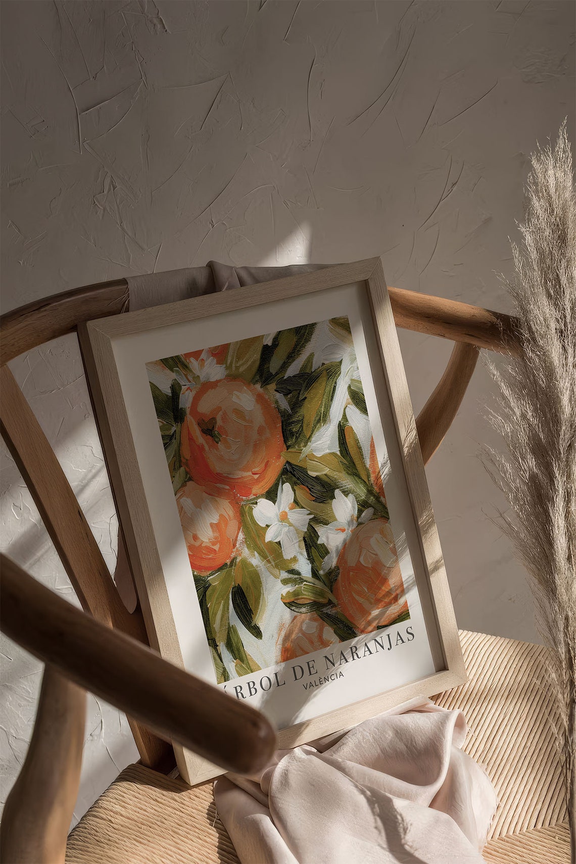 Orange Tree Valencia Spain Poster Arbol de Naranjas Citrus Art - Image 2