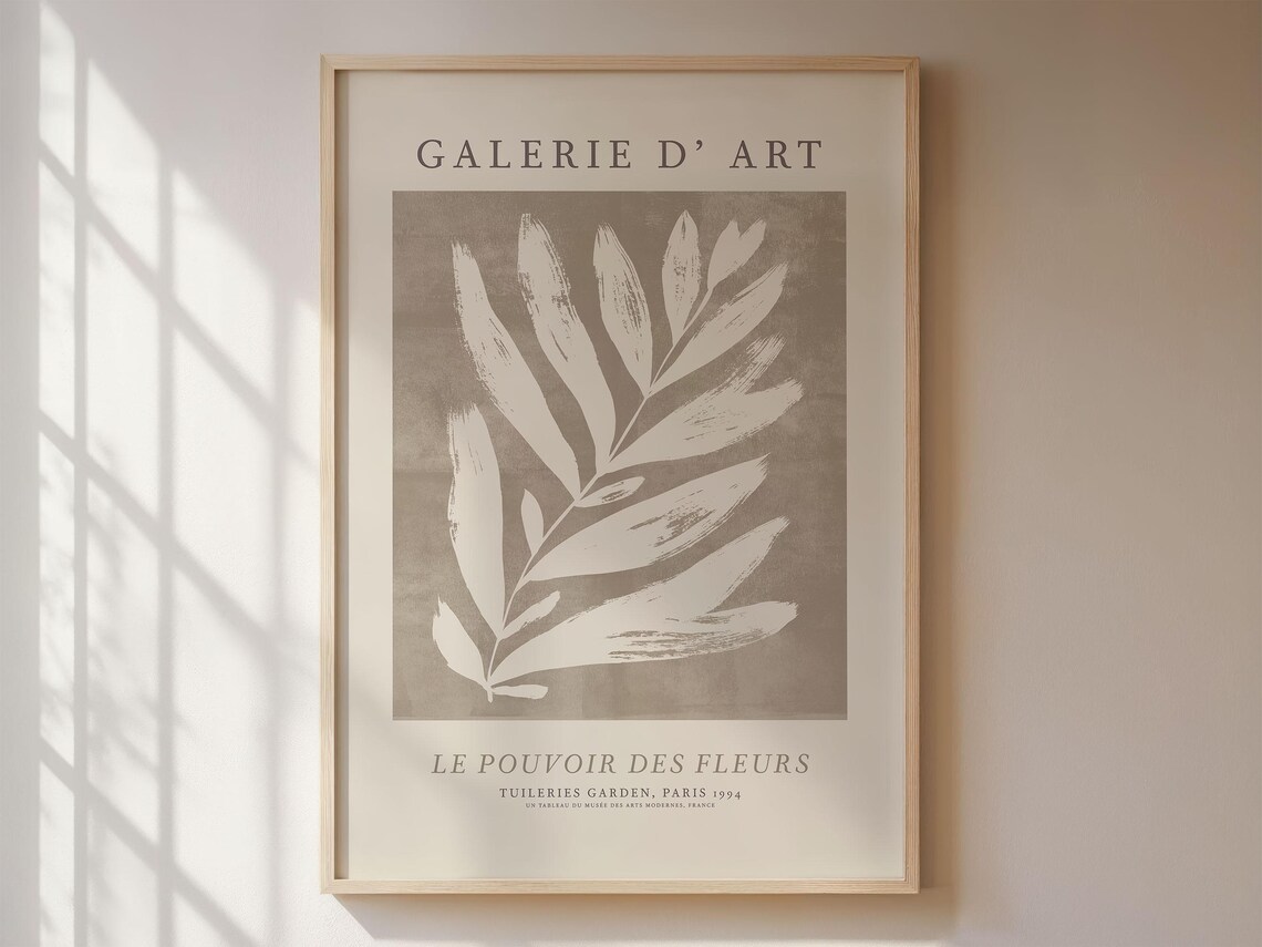Des Fleurs Botanical Illustration, Vintage Poster Art Print