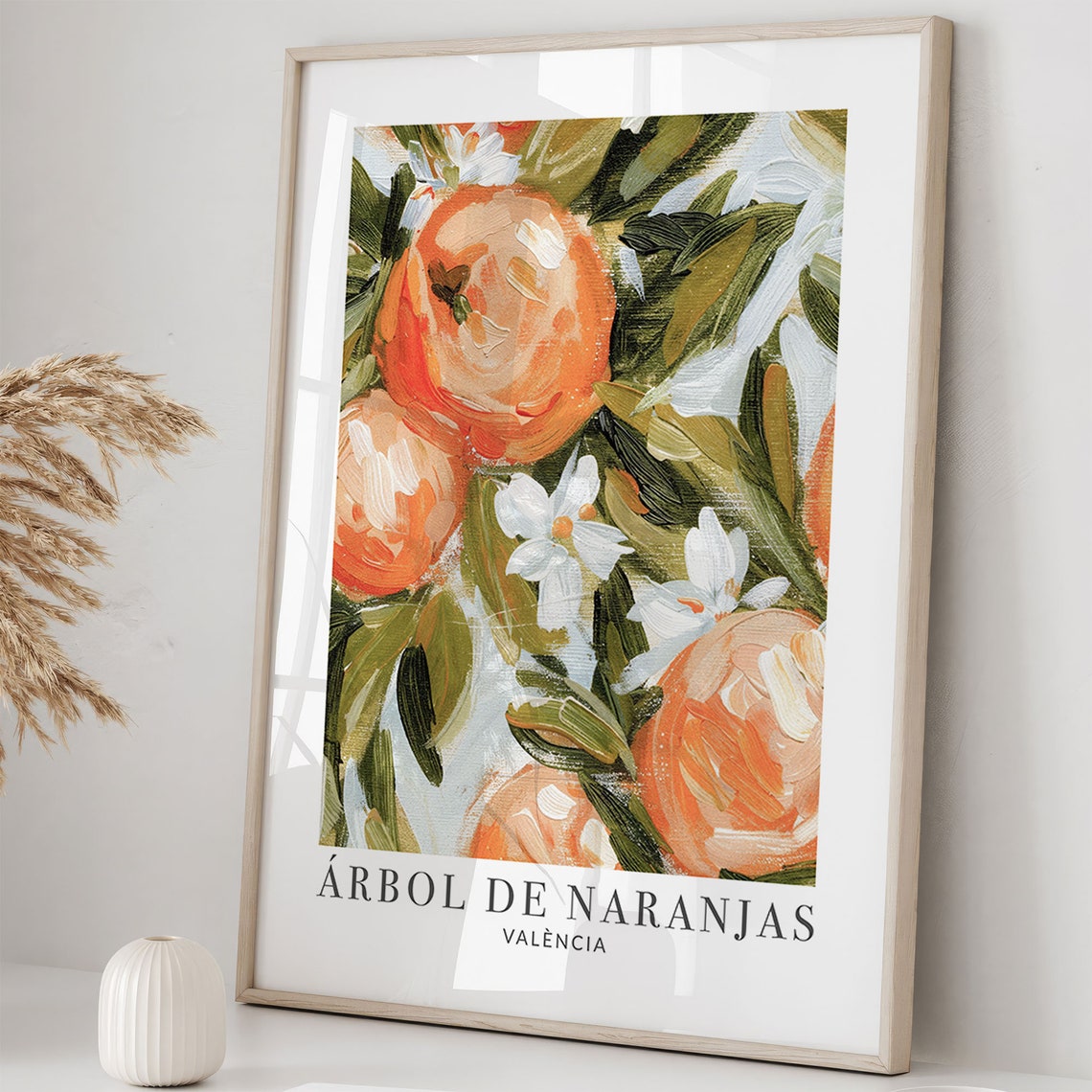 Orange Tree Valencia Spain Poster Arbol de Naranjas Citrus Art - Image 3