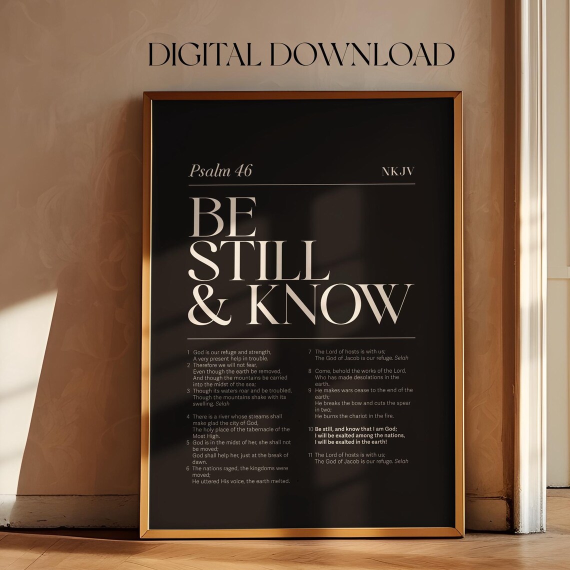 Psalm 46 Be Still And Know Art Print, Modern Christian - Image 4