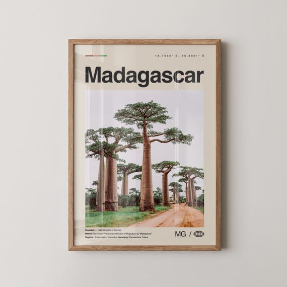 Madagascar Print Wall Art Poster Photo Madagasikara Antananarivo Africa