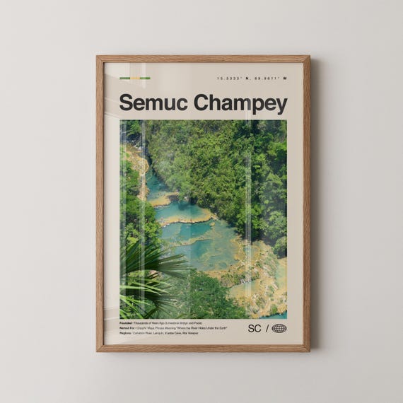 Semuc Champey Print Wall Art Poster Photo Dcor Guatemala