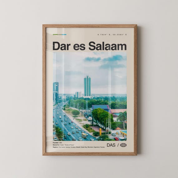 Dar Es Salaam Print Wall Art Poster Photo Tanzania Mzizima Africa