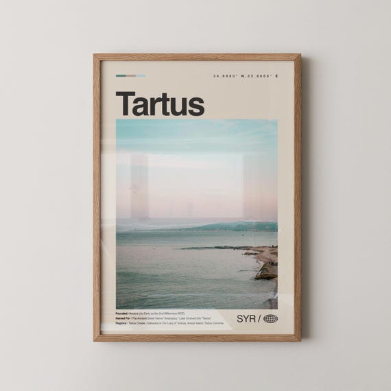 Tartus Print Wall Art Poster Photo Old City Port Crusader Castle Alsafir Mosque Alkabir