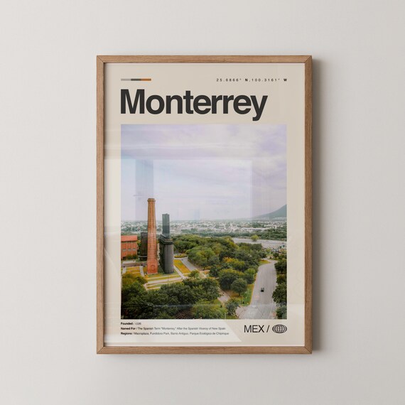 Monterrey Mexico Fundidora Park Smokestacks Travel Photo Poster