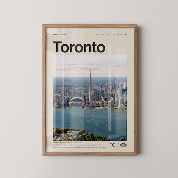 Toronto Canada CN Tower Skyline Harbor Waterfront Travel Photo Poster