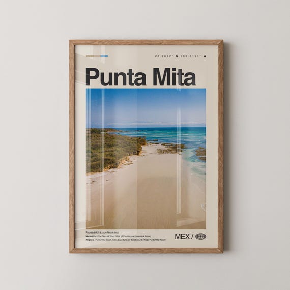 Punta Mita Print Mexico Wall Art Poster Photo Playa De Marietas Islands El Anclote Beach