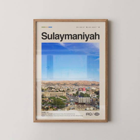 Sulaymaniyah Print Wall Art Poster Photo Museum Goyan Valley Ahmed Agha