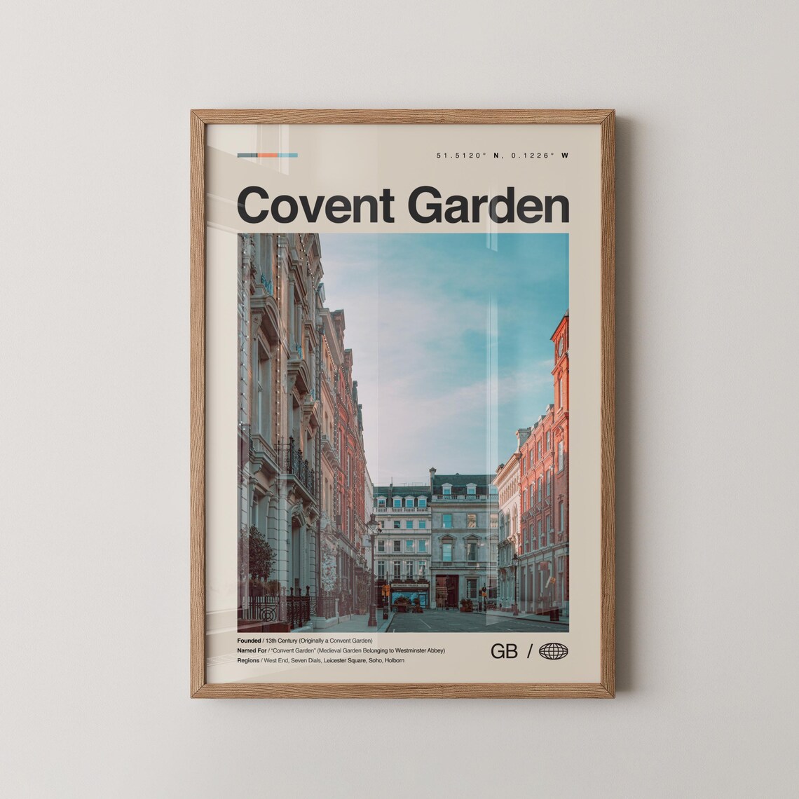 Covent Garden London West End Street Minimalist Travel Poster