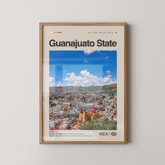 Guanajuato State Print Mexico Wall Art Poster Photo Alhndiga De Granaditas Callejn