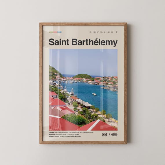 Saint Barthelemy Print Barthlemy Wall Art Poster Photo Caribbean