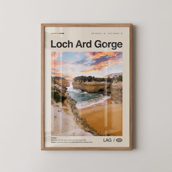 Loch Ard Gorge Print Wall Art Mandurah Poster Photo Dcor Map Australia
