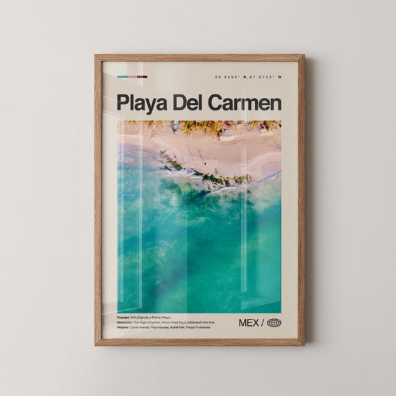 Playa Del Carmen Print Mexico Wall Art Poster Photo Quinta Avenida Mamitas