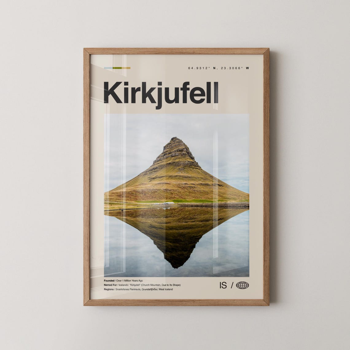 Kirkjufell Mountain Iceland Snæfellsnes Landscape Photo Poster