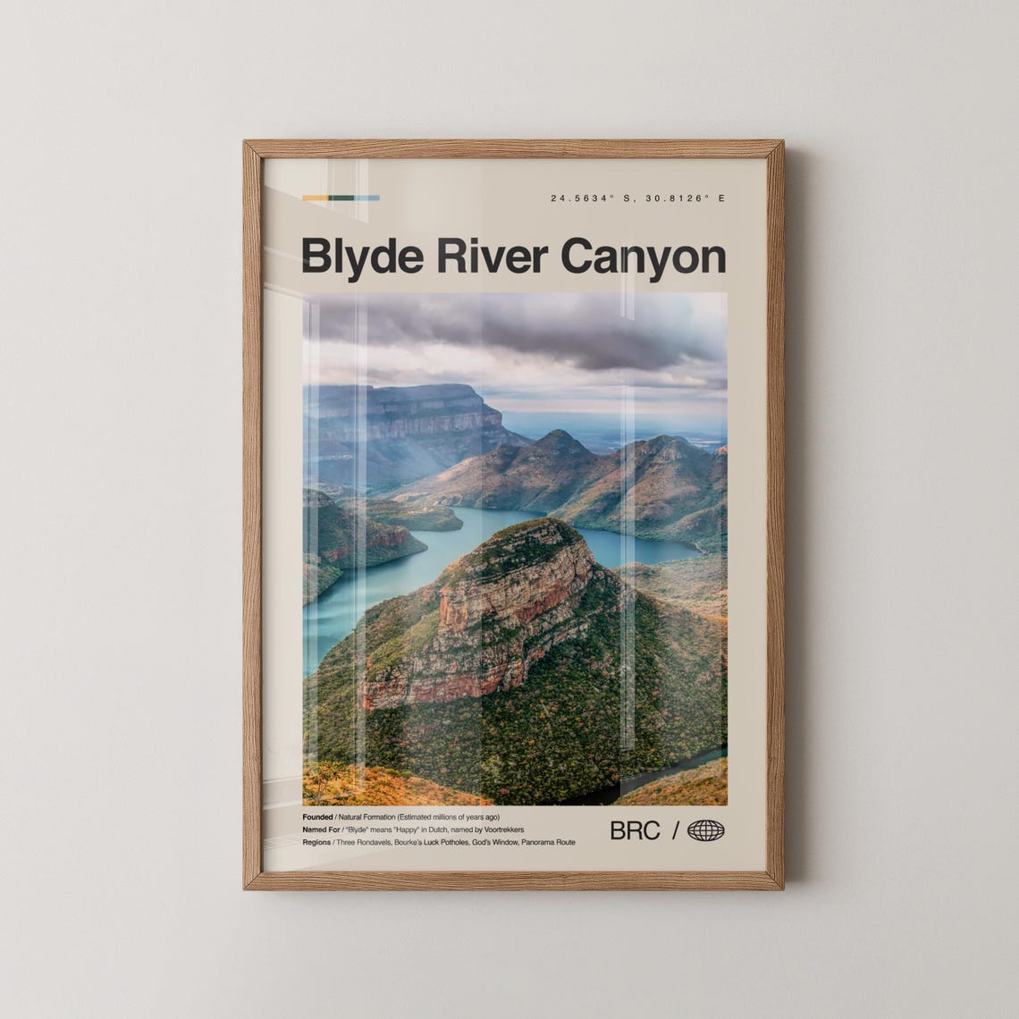 Blyde River Canyon South Africa Valley Panoramic Photo Travel Poster