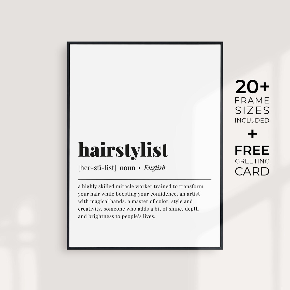 Hairstylist Definition Art Print, Salon Decor Gift - Image 6