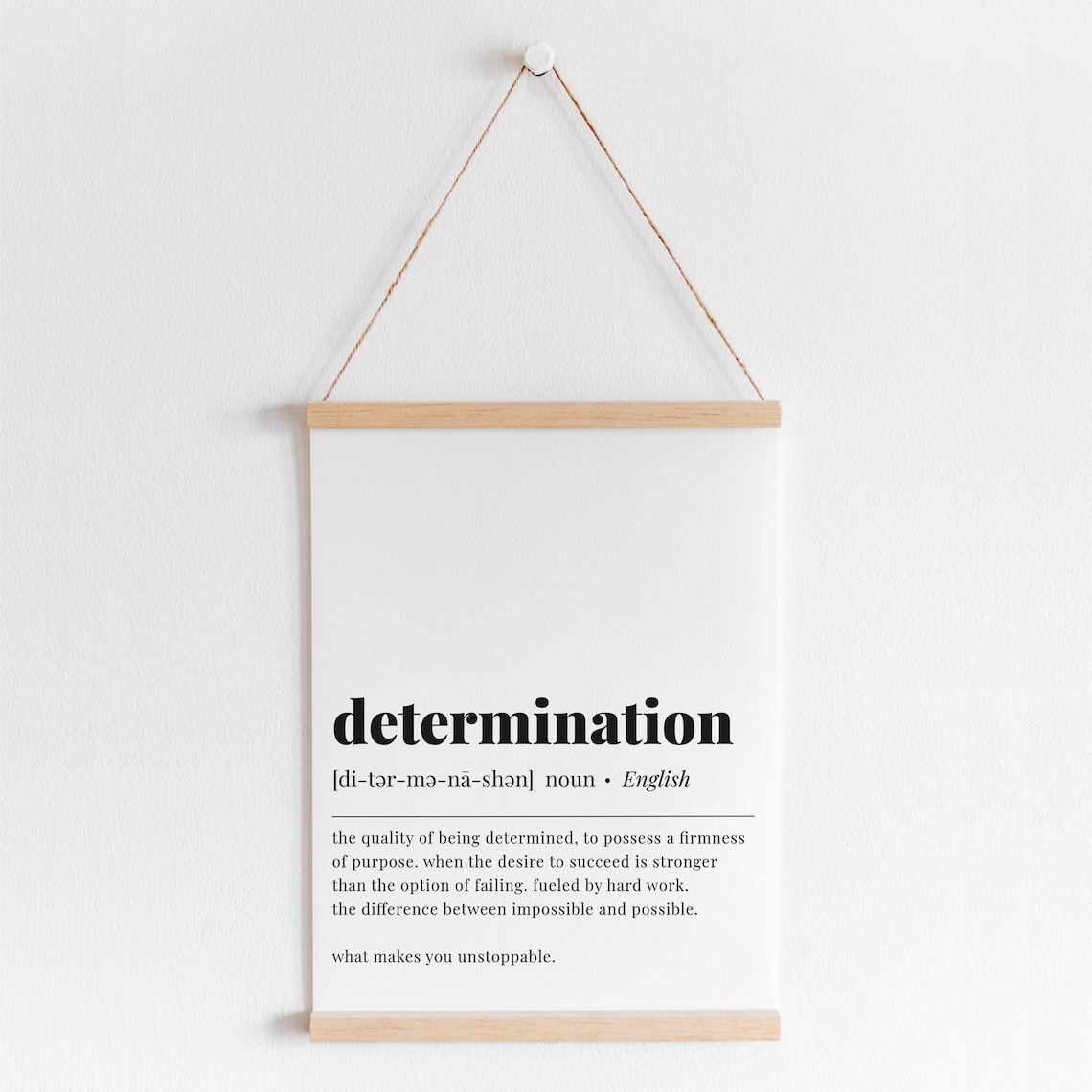 Determination Quote Art Print, Home Office Decor - Image 6