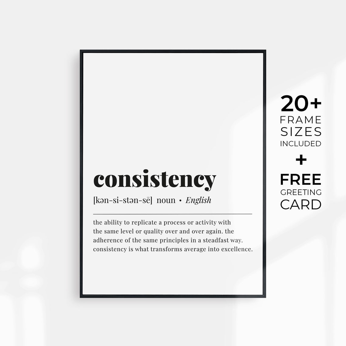 Consistency Definition Excellence Habit Motivational Typography Poster - Image 3