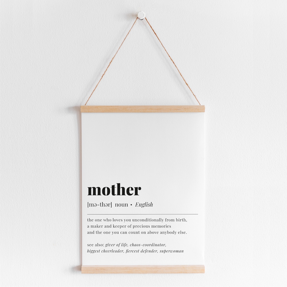 Mother Definition Love Gratitude Gift Minimalist Typography Poster - Image 5