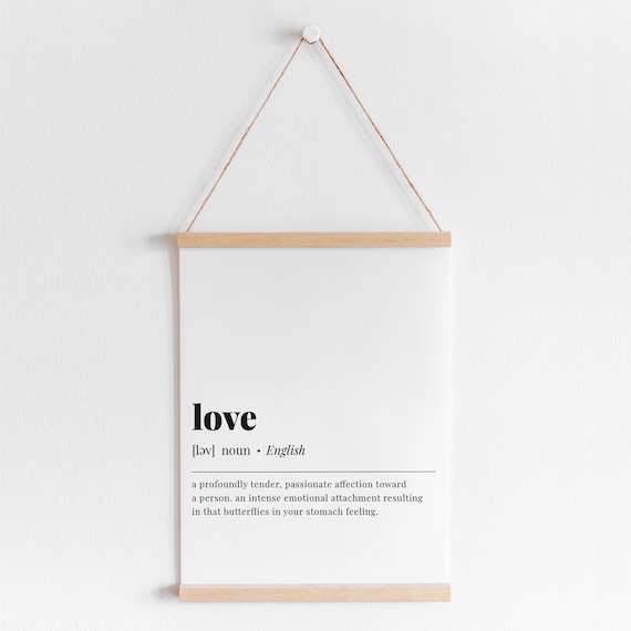 Love Definition Print Love Dictionary Art Love Poster Instant Love Wall Art Minimalist Bedroom Decor Love Meaning Love Typography