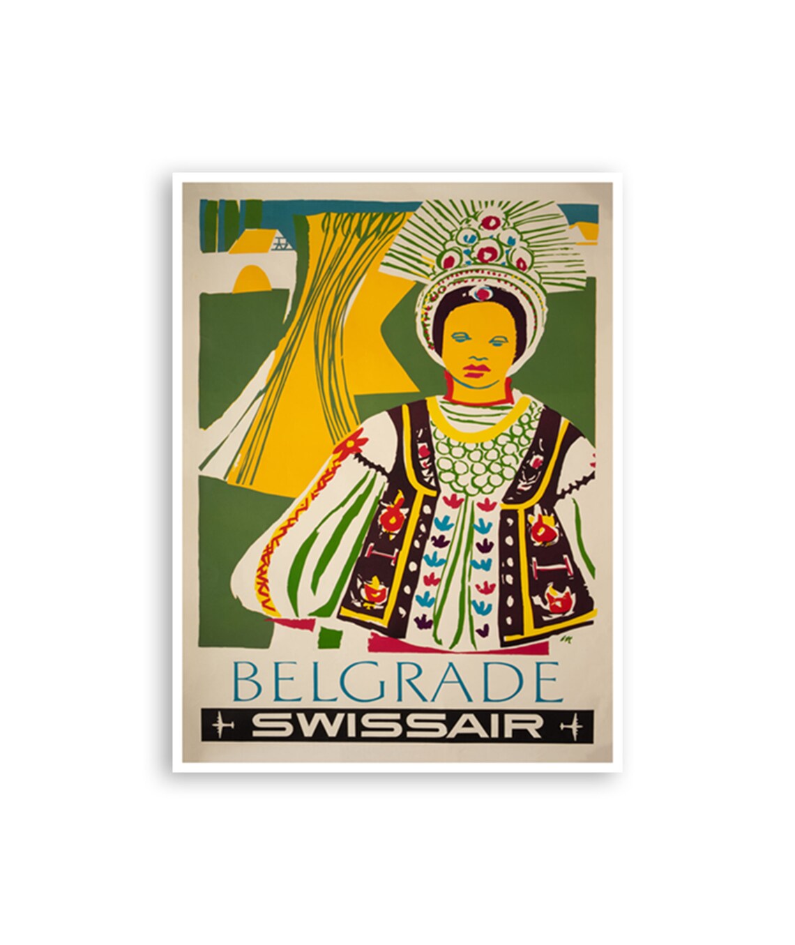 Belgrade Serbia Travel Poster, Tourism Print