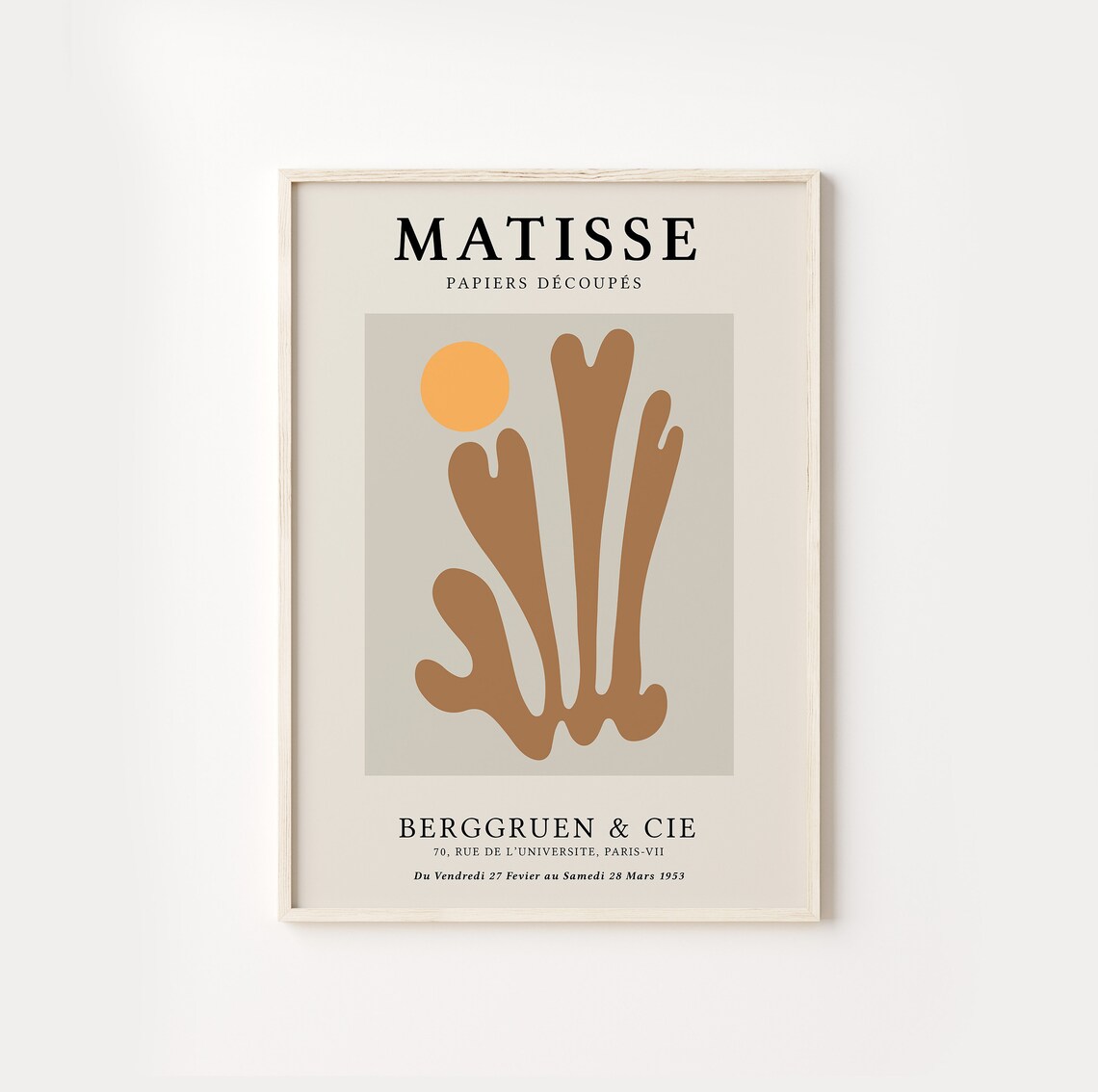 Matisse Exhibition Poster No7 Abstract Art Modern Art Print Minimalist Poster Home Decor