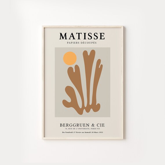 Matisse Exhibition Poster No7 Abstract Art Modern Art Print Minimalist Poster Home Decor