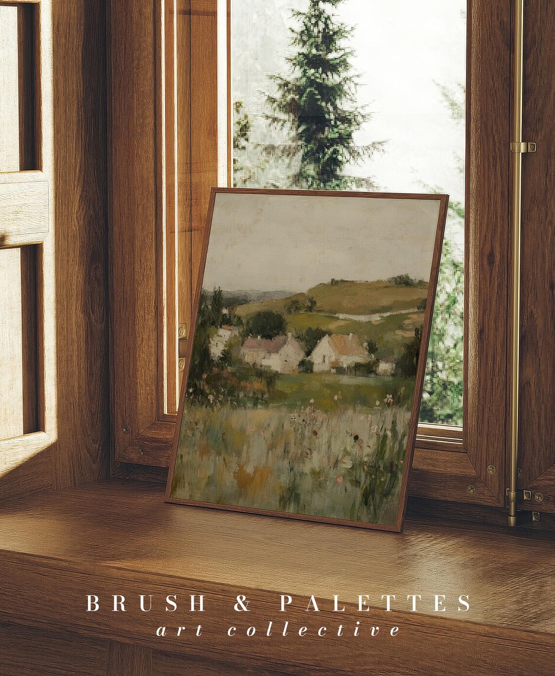Normandy Wildflower Meadow Impressionist Farmhouse Painting Poster - Image 2