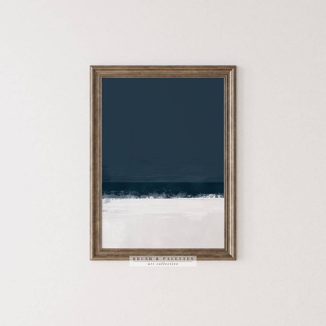Minimalist Abstract Navy Art, Japandi Wall Print - Image 2
