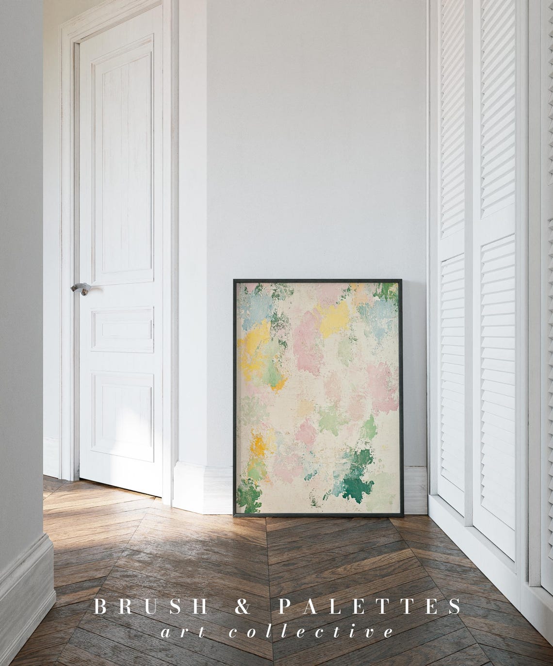 Pastel Abstract Texture Soft Color Wash Minimal Modern Nursery Poster - Image 3