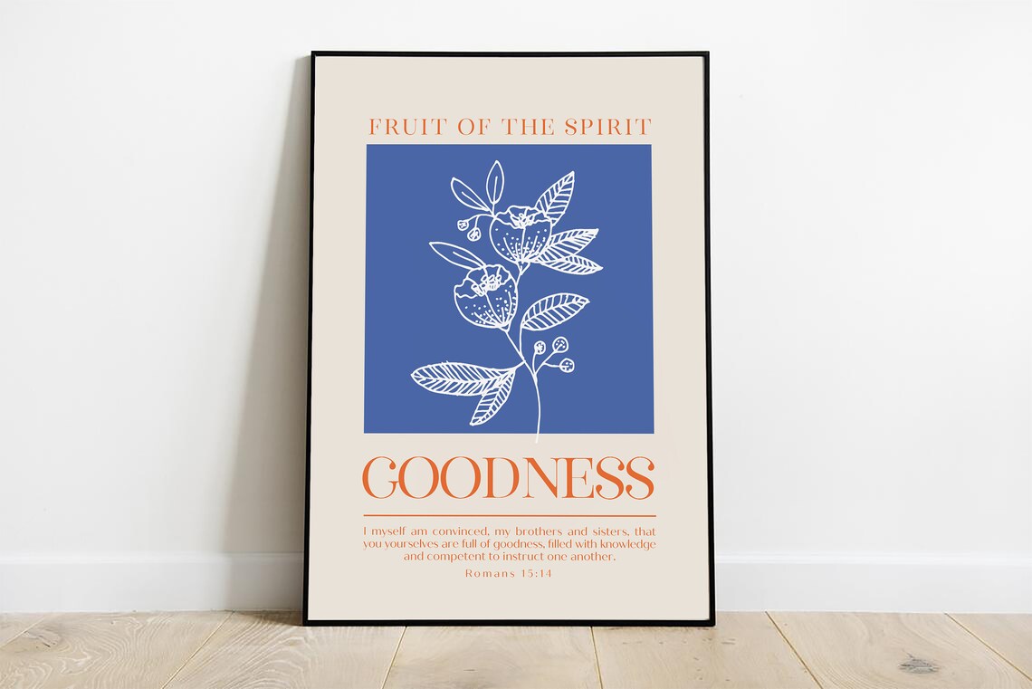 Fruit of the Spirit Goodness Romans 15:14 Botanical Art Print - Image 3