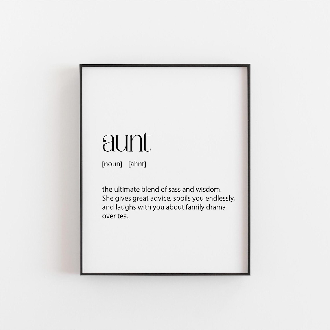 Funny Aunt Definition Poster, Humorous Gift