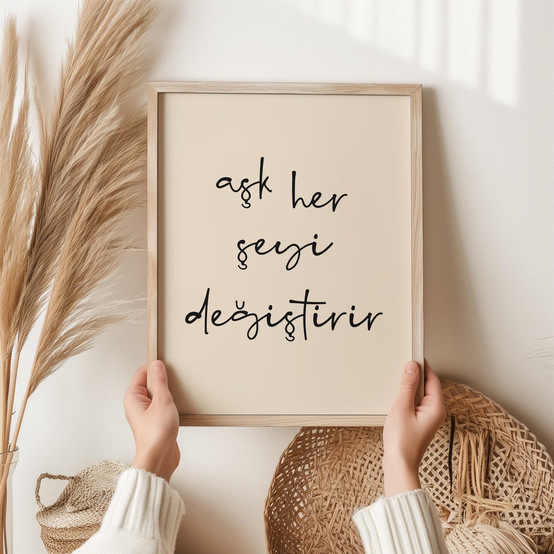 Turkish Love Quote Print Ak Her Eyi Deitirir Changes Everything Wall Art Turkey Gift